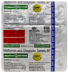 Sitabless M 50mg/1000mg Tablet 15 Sitabless M 50mg/1000mg Tablet 15