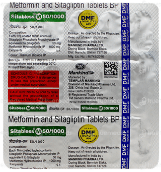 Sitabless M 50mg/1000mg Tablet 15