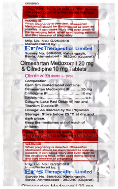 Olmin 20 Ln Tablet 15