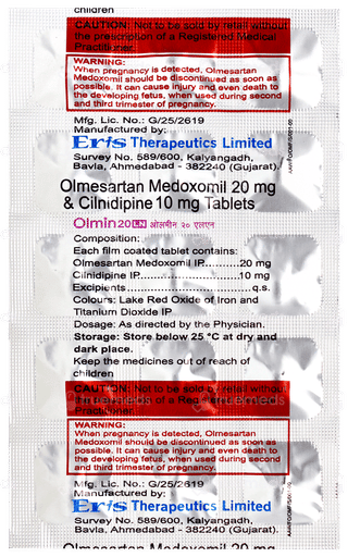 Olmin 20 Ln Tablet 15