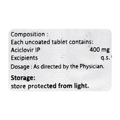 Acylovir 400 Tablet 10 Acylovir 400 Tablet 10