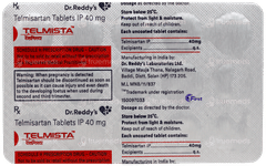 Telmista 40Mg Tablet 15 Telmista 40Mg Tablet 15