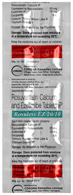 Rosuless Ez 20/10 Tablet 10