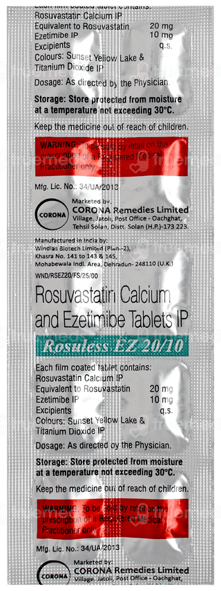 Rosuless Ez 20/10 Tablet 10