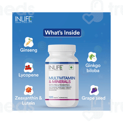 Inlife Multivitamin And Multiminerals With Pre & Probiotics Tablet 120