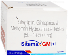 Sitamax Gm 1 Tablet 10 Sitamax Gm 1 Tablet 10