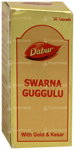 Dabur Swarna Guggulu With Gold & Kesar Tablet 30 Dabur Swarna Guggulu With Gold & Kesar Tablet 30