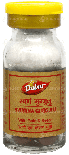 Dabur Swarna Guggulu With Gold & Kesar Tablet 30 Dabur Swarna Guggulu With Gold & Kesar Tablet 30