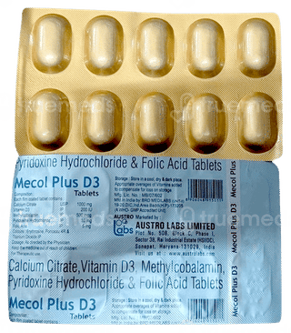 Mecol Plus D3 Tablet 10