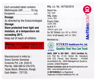 Methimzole 10 Tablet 30
