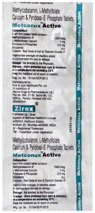 Metconux Active Tablet 10