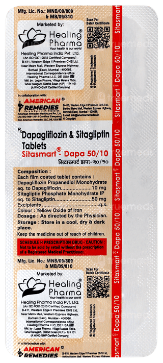Sitasmart Dapa 50/10 Tablet 10