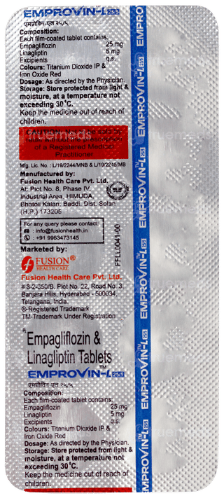 Emprovin L 25/5 Tablet 10