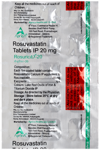 Rosurica 20 Tablet 15
