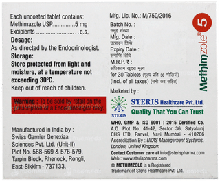 Methimzole 5 Tablet 30
