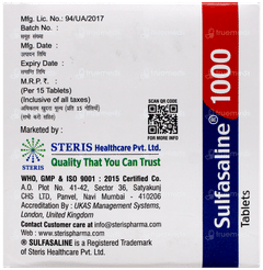 Sulfasaline 1000 Tablet 15 Sulfasaline 1000 Tablet 15