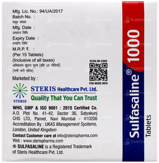 Sulfasaline 1000 Tablet 15
