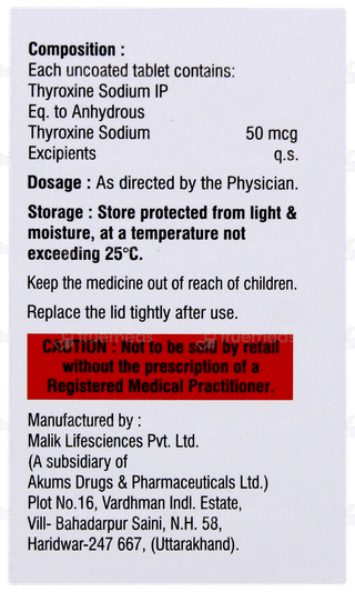 Thyzire 50 Tablet 120