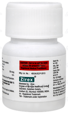 Thyzire 50 Tablet 120