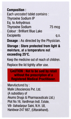 Thyzire 75 Tablet 120