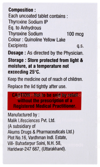 Thyzire 100 Tablet 120