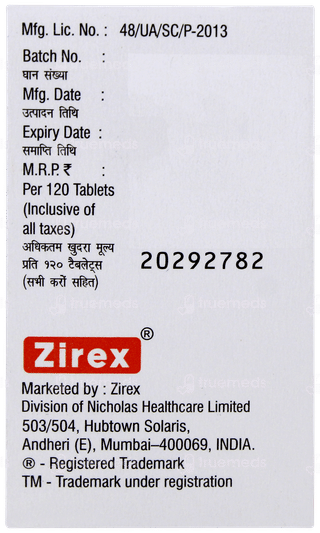 Thyzire 100 Tablet 120