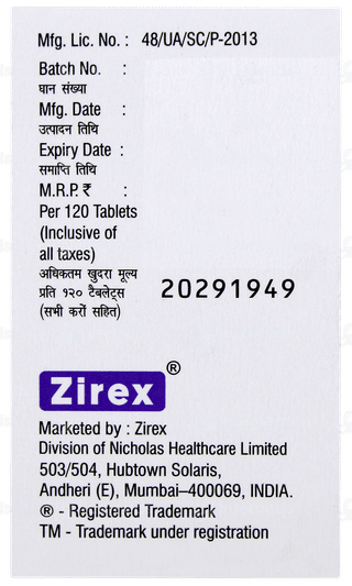 Thyzire 25 Tablet 120