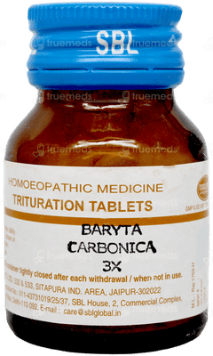Sbl Baryta Carbonica 3x Trituration Tablet 25gm