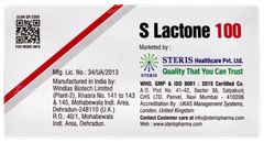 S Lactone 100 Tablet 15