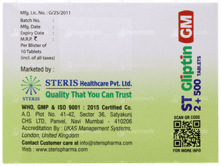 St Gliptin GM 2 + 500 Tablet 10