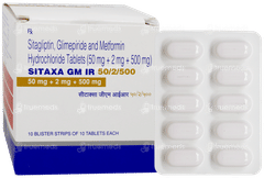 Sitaxa Gm Ir 50/2/500 Tablet 10