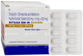 Sitaxa Gm Ir 50/2/500 Tablet 10