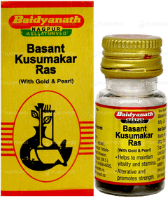 Baidyanath Basant Kusumakar Ras With Gold & Pearl Tablet 10 Baidyanath Basant Kusumakar Ras With Gold & Pearl Tablet 10