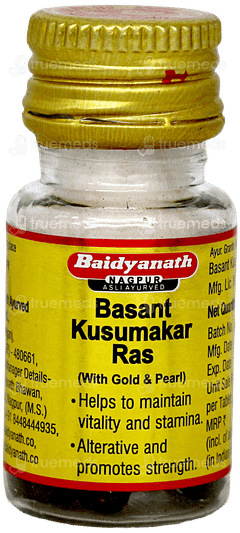 Baidyanath Basant Kusumakar Ras With Gold  & Pearl Tablet 10