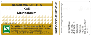 Dr Willmar Schwabe Kali Muriaticum 12x Biochemic Tablet 25gm