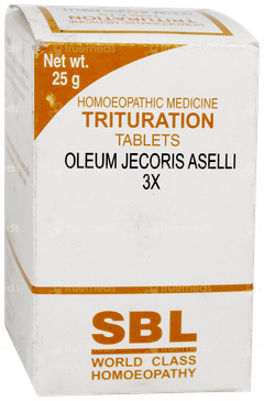 Sbl Oleum Jecoris Aselli 3X Trituration Tablet 25Gm