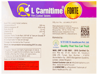 L Carnitime Forte Tablet 15