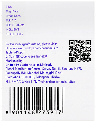 Cidmus D 50 Tablet 10