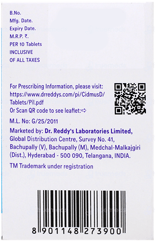 Cidmus D 100 Tablet 10