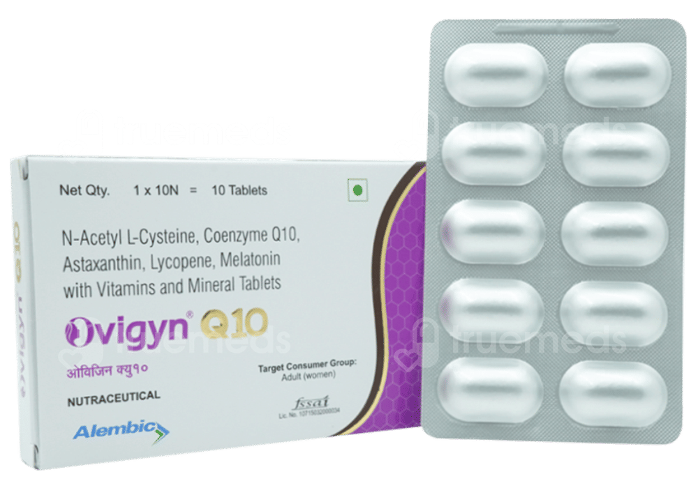 Ovigyn Q 10 Tablet 10 - Uses, Side Effects, Dosage, Price | Truemeds