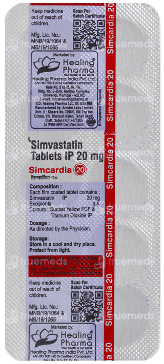 Simcardia 20 Tablet 10