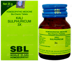 Sbl Kali Sulphuricum 3x Biochemic Tablet 25gm