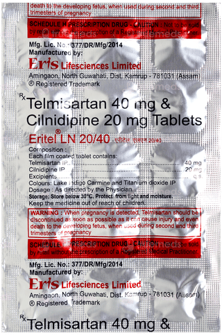 Eritel Ln 20/40 Tablet 15