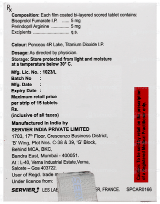 Cosyrel 5Mg/5Mg Tablet 15