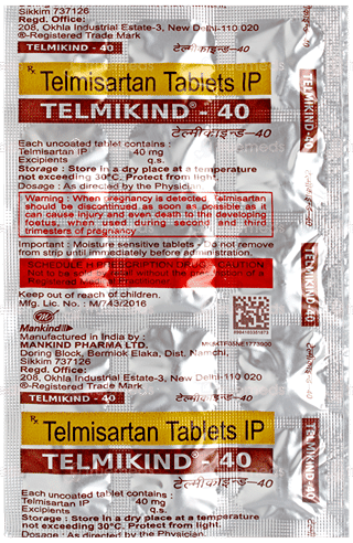 Telmikind 40 Tablet 15
