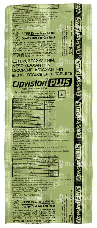 Cipvision Plus Tablet 10
