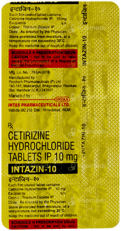 Intazin 10 Tablet 20