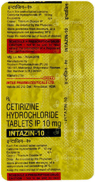 Intazin 10 Tablet 20