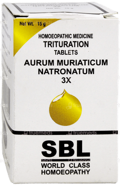 Sbl Aurum Muriaticum Natronatum 3X Trituration Tablet 15Gm