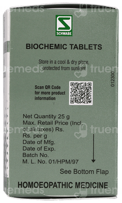 Dr Willmar Schwabe Kali Sulphuricum 3x Biochemic Tablet 25gm